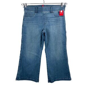 Spanx denim Cropped kick flare pull on jeans petite wide 90s sz 2X